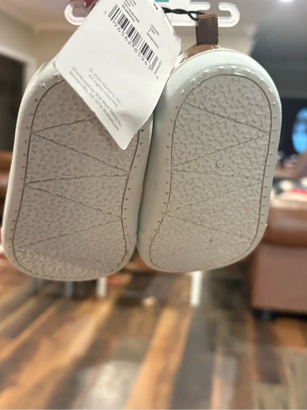 Carter's Brown Toddler Slip-On Shoes with Embroidered Bunny Face